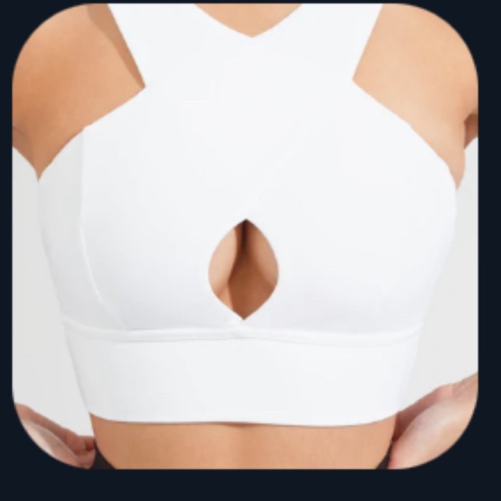 BuffBunny Harmony Halter Sports Bra - White